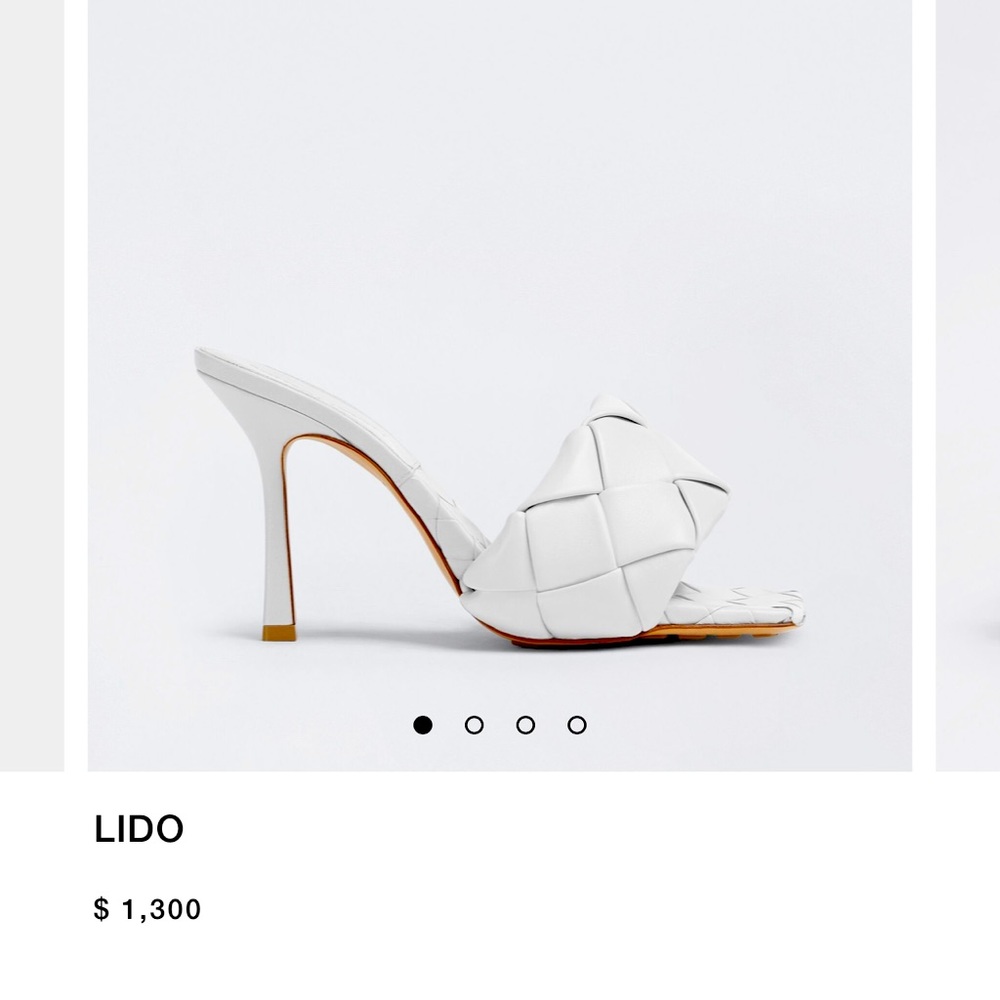 Bottega Veneta Lido Sandals White